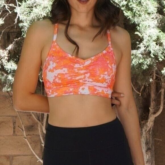 Old Navy Other - Old Navy Orange & White Light Support Sports Bra Size XS